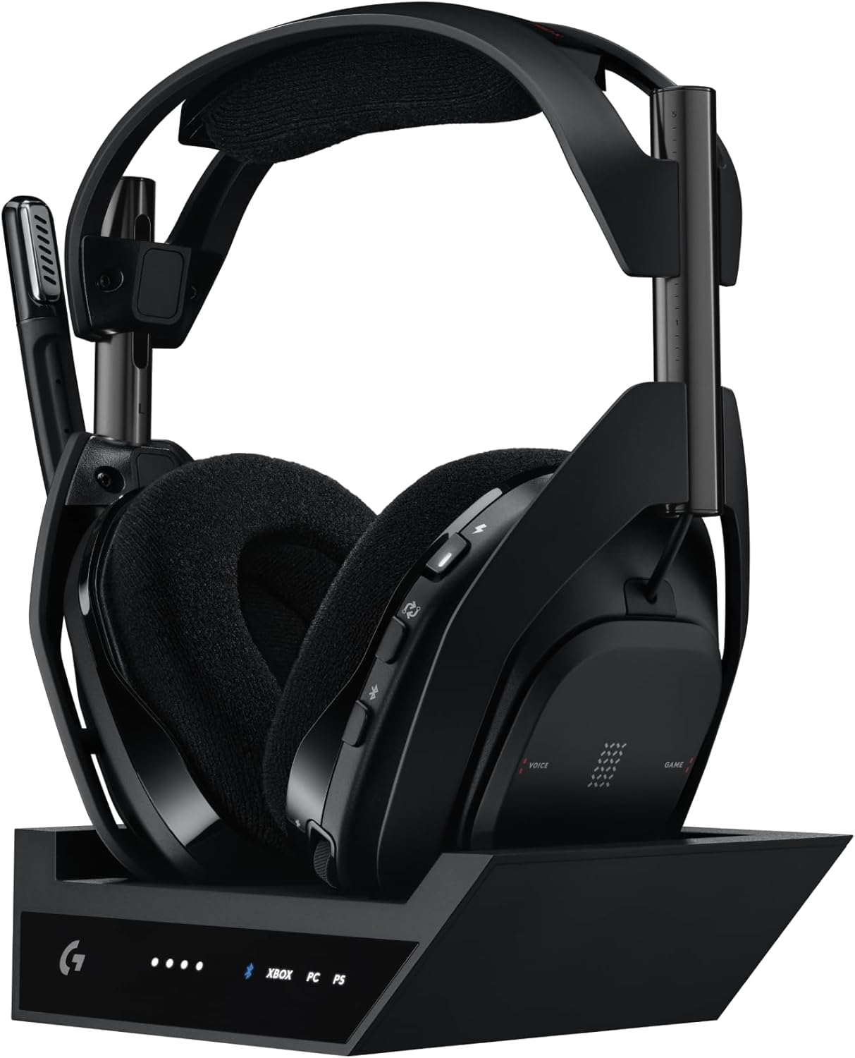 Logitech G Astro A50 Omni-Platform Wireless Gaming Headset + Base Station for PS5, Xbox, PC: PLAYSYNC Audio Switcher, <16 bit/48kHz (Console), <24 bit/48 kHz (PC), 24hr Battery, 2.4GHz & BT - Black
