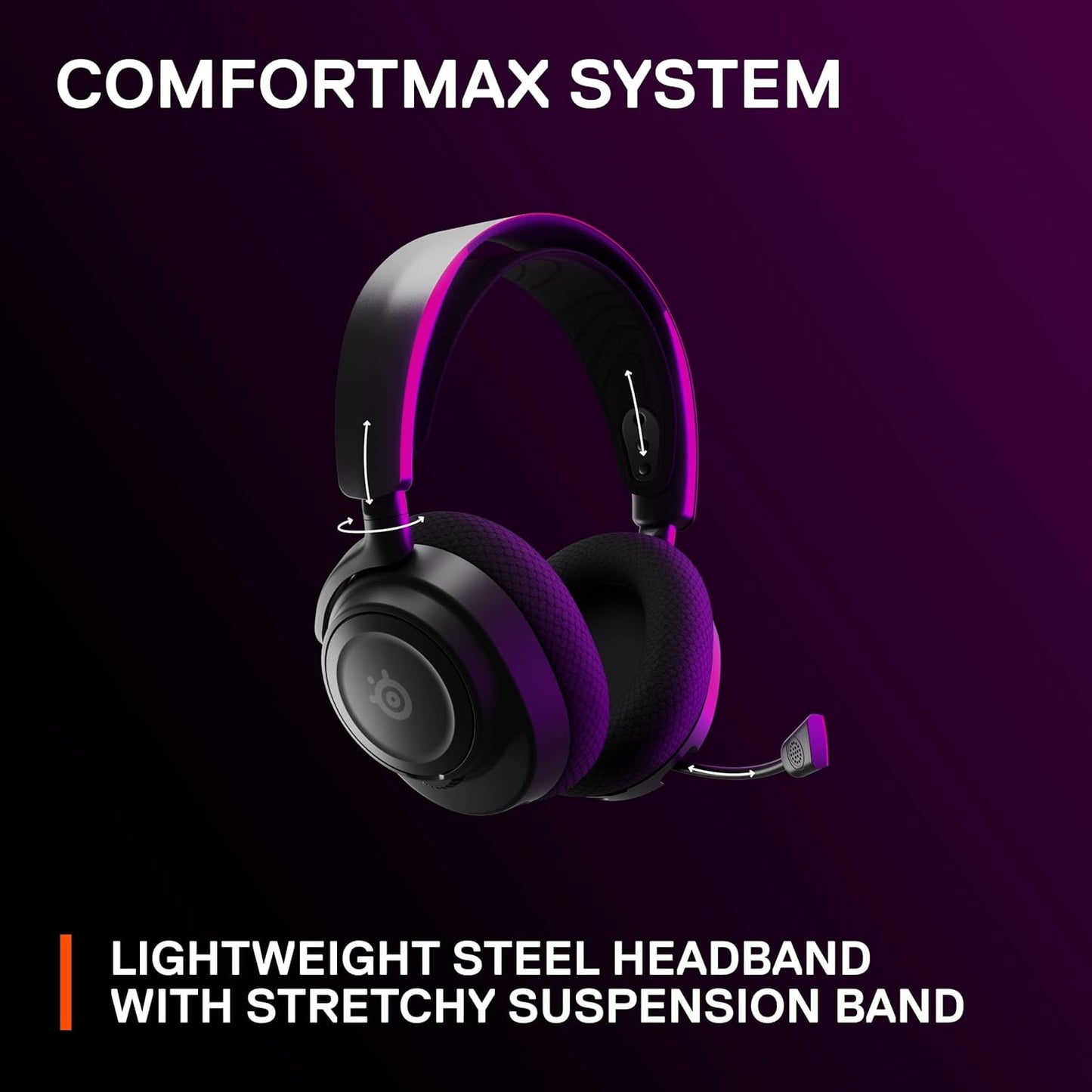 SteelSeries Arctis Nova 7 Wireless Multi-Platform Gaming Headset — Neodymium Magnetic Drivers — 2.4GHz + Mixable Bluetooth — 38Hr USB-C Battery — ClearCast Gen2 AI Mic — PC, PS5, Switch, VR, Mobile