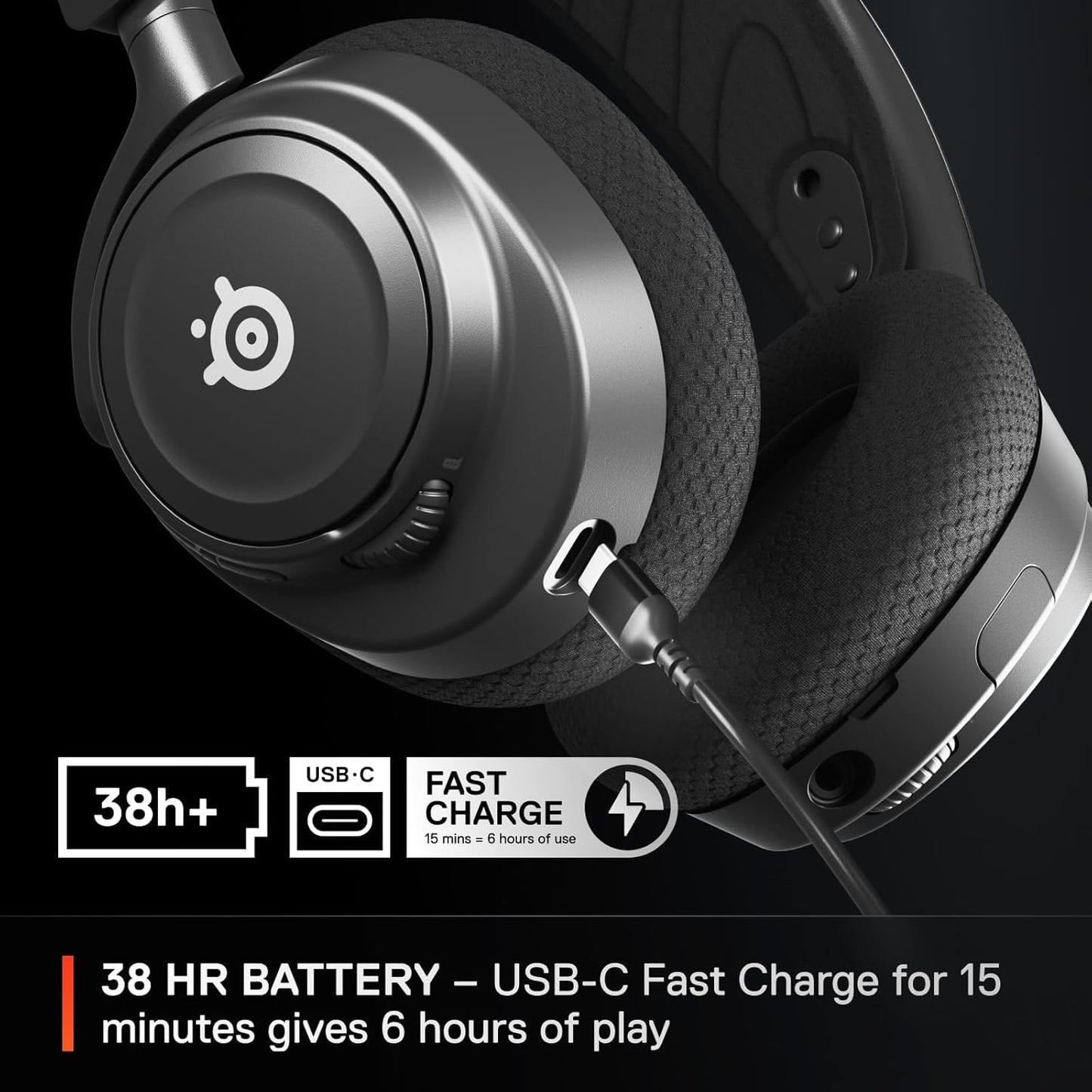 SteelSeries Arctis Nova 7 Wireless Multi-Platform Gaming Headset — Neodymium Magnetic Drivers — 2.4GHz + Mixable Bluetooth — 38Hr USB-C Battery — ClearCast Gen2 AI Mic — PC, PS5, Switch, VR, Mobile