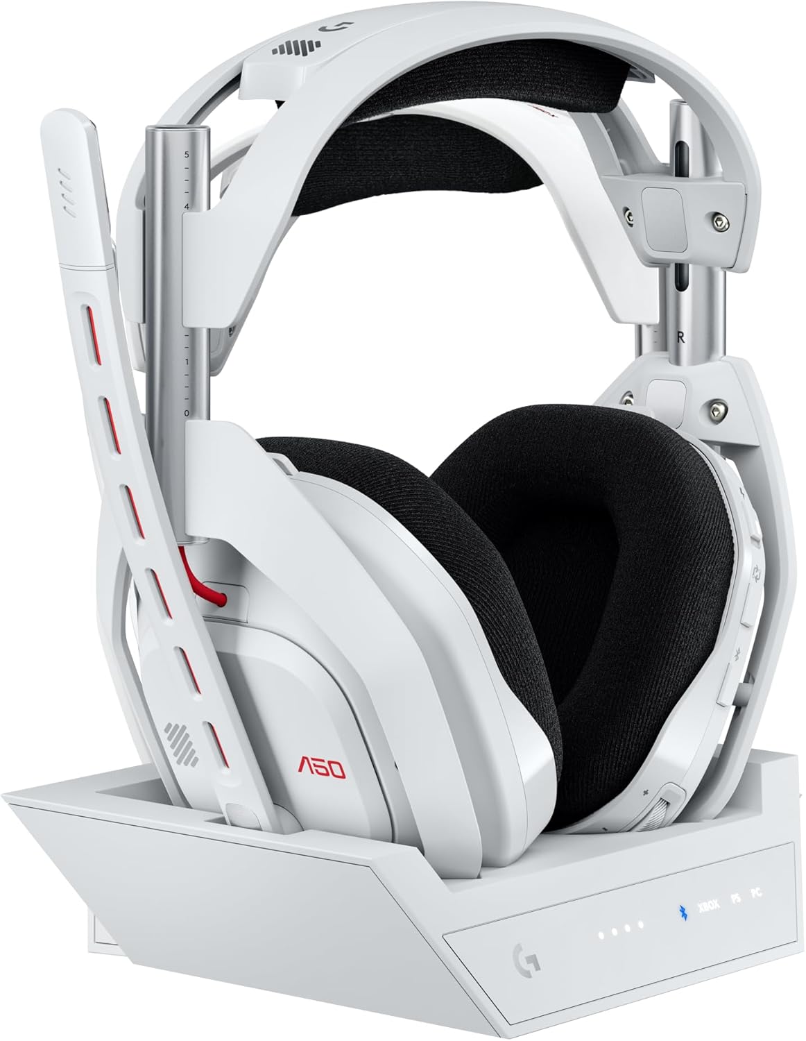 Logitech G Astro A50 Omni-Platform Wireless Gaming Headset + Base Station for PS5, Xbox, PC: PLAYSYNC Audio Switcher, <16 bit/48kHz (Console), <24 bit/48 kHz (PC), 24hr Battery, 2.4GHz & BT - Black