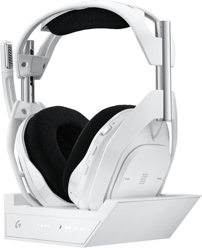 Logitech G Astro A50 X Omni-Platform Wireless Gaming Headset + Base Station for PS5, Xbox, PC: PLAYSYNC Video & Audio Switcher, HDMI 2.1 4K 120Hz VRR, <24 bit/48 kHz, 24hr Battery, 2.4GHz & BT - Black
